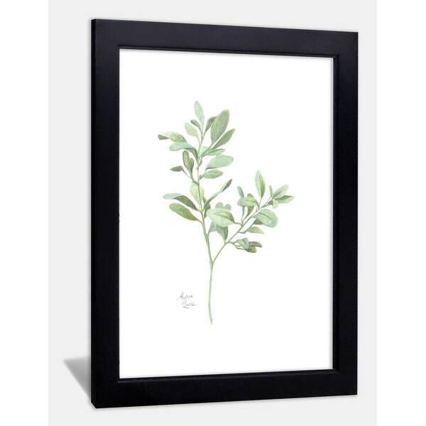 "Nature's Lace 1" Lamb's Ear Individual Framed Print Black 18